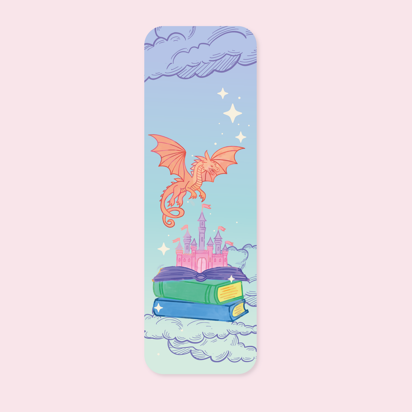 🐉 סימנייה “מועדון ספרים” – דרקונים ואגדות ✨