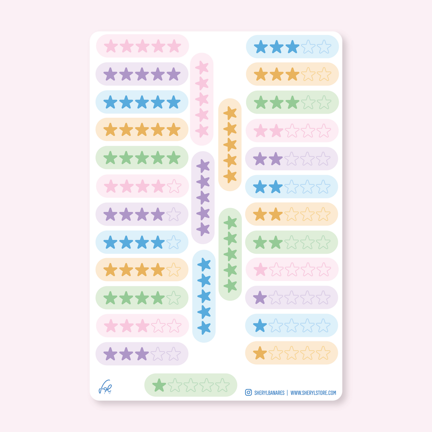 דף מדבקות דירוג כוכבים | מועדון ספרים