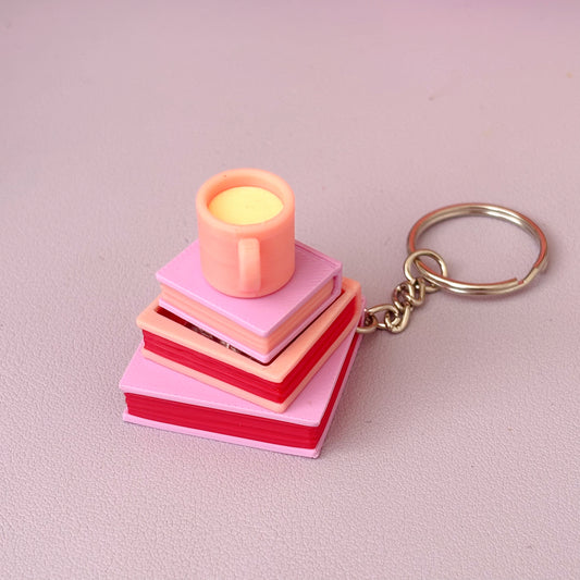 📚 מחזיק מפתחות קליקר | ספרים וקפה