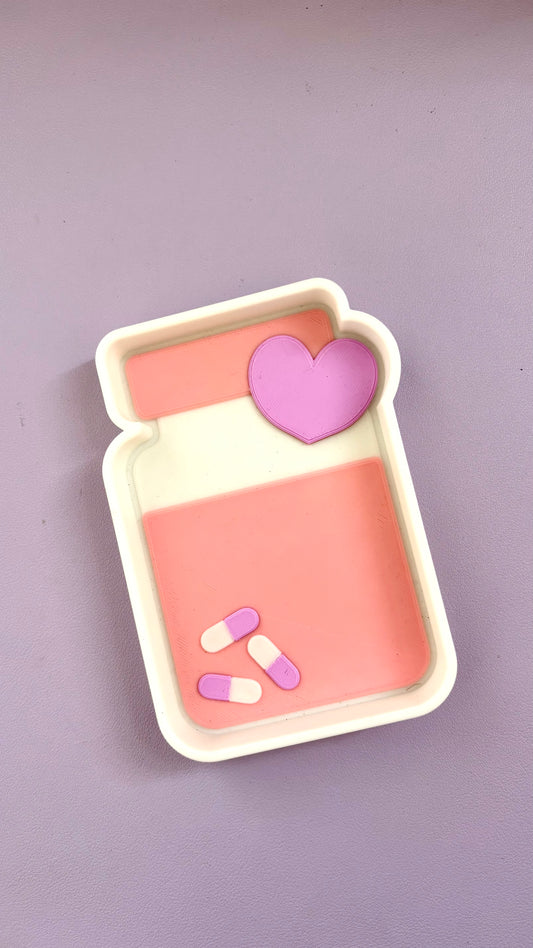 מגש דקורטיבי בעיצוב קופסת תרופות