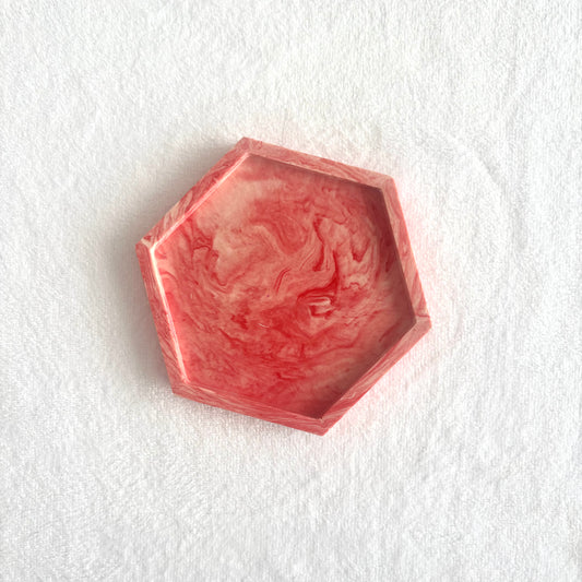 מגש משושה דקורטיבי לאחסון תכשיטים ואביזרים